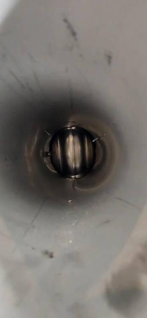 We found missing mortar and lifting of Interior flue tiles in Willington ct chimney system.  Installed a gas tight stainless steel liner system.