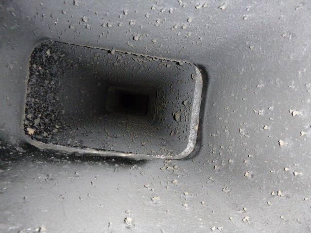 In Burlington, CT, Level 1 Inspection Found A Damaged Oil Boiler Chimney Flue tile offset with missing mortar. Installed a properly sized 2-ply stainless steel chimney liner.