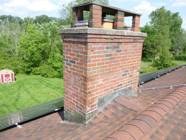 In Wethersfield, CT, We removed the damaged chimney structure down to the roofline and rebuilt it entirely with new brick, cement, and components. All work was performed by our team, and the area was kept clean throughout the project.