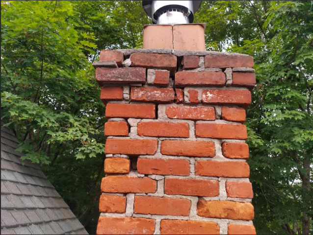Upon arrival in Andover, CT, We Found All Brick Chimney's Are Original to the Home And Over 100 Years Old. Performed three 3-course rebuilds including new crown. Customer preferred a repair instead of rebuilding completely.  In this case we were able to pull it off sufficiently.