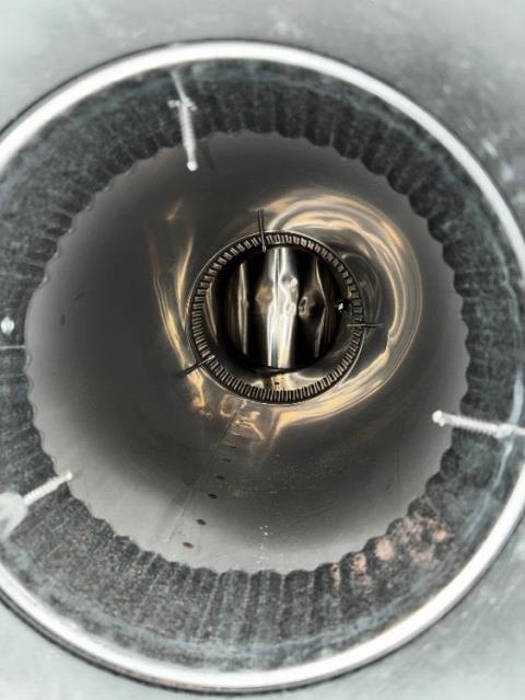 Installation of chimney liner is recommended once the clay tiles for the furnace begin to crack and scale. Liner will ensure that all furnace exhaust reaches the top of the chimney and safely exhaust into the atmosphere as intended.