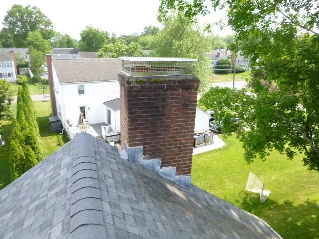 Chimney flashing in West Hartford CT was allowing leaks. Installed all new lead counter flashing.
