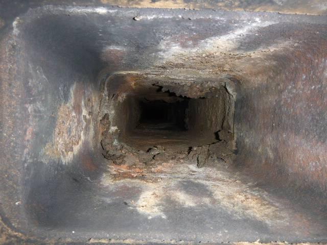 In Winsted, CT, We installed a stainless steel liner to stop acidic exhaust from damaging the chimney. We also rebuilt the top chimney section due to sulfuric acid damage, restoring structural integrity and preventing further decay.