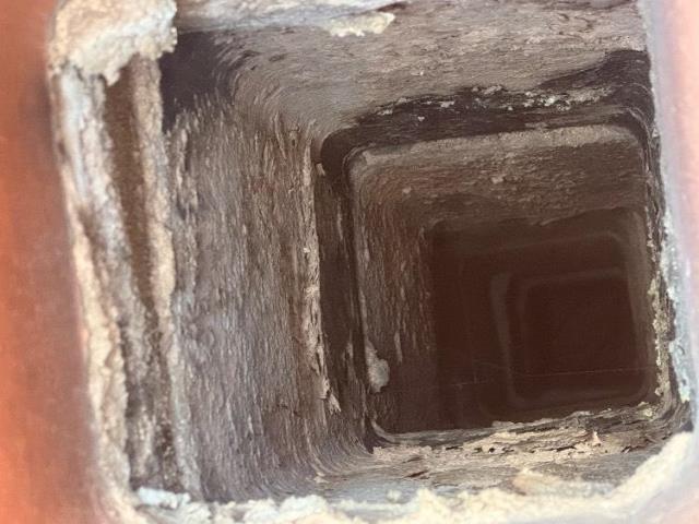 Severerly deteriorate flue tiles in Wallingford ct bypassed with an installation of a new UL Listed stainless steel 2-ply smoothwall chimney liner system properly sized to vent the appliance.  Lifetime warranty.