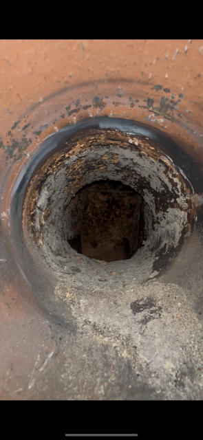 We installed a stainless steel chimney liner system in Colchester, CT, to address interior flue deterioration caused by condensation. The new liner safely redirected all combustion by-products and protected the chimney from further damage. We installed a stainless steel chimney liner system in Colchester, CT, to address interior flue deterioration caused by condensation. The new liner safely redirected all combustion by-products and protected the chimney from further damage.