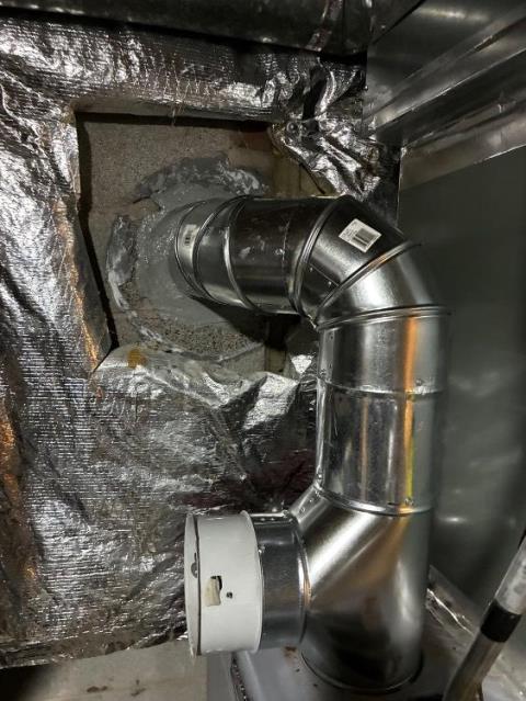 In Branford, CT, we installed a UL Listed 2-ply stainless steel chimney liner system, properly sized for the appliance. All components and workmanship were warrantied.