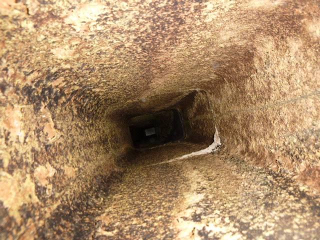 In Burlington, CT, we removed the deteriorated venting system and installed a stainless steel liner to properly exhaust acidic moisture.