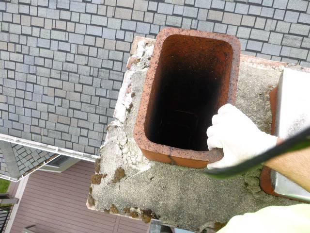 In Shelton CT We installed a properly sized stainless steel two-ply smooth wall liner to ensure safe venting and protect the chimney structure. We reconstructed the chimney crown, repointed open joints, and installed a stainless steel cap to prevent further damage.