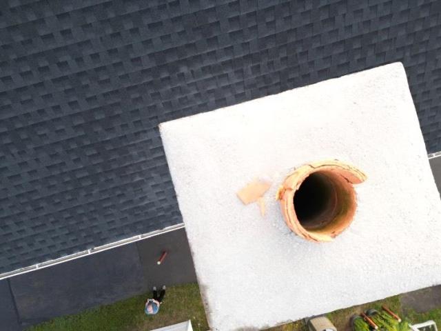 In Wallingford CT, Performed Level 1 inspection and found current liner connected to oil furnace is only a 1-ply corrugatedliner which is not properly installed and damaged. We will remove existing liner and replace with properly sized liner and all necessary connecting components..