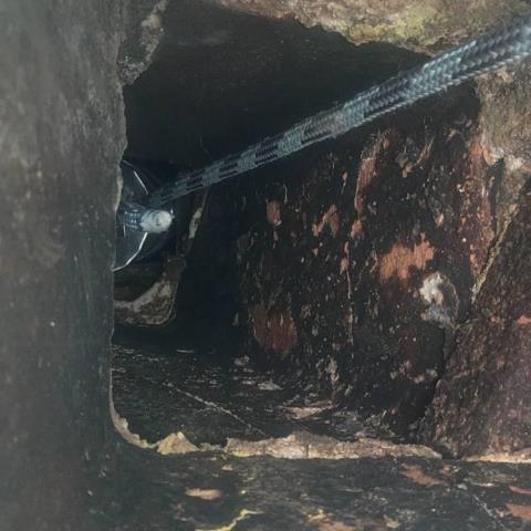 In South Glastonbury CT We installed a UL-listed 316L smoothwall liner system to correct interior flue deterioration and moisture-related damage. This new exhaust pathway safely carried all combustion by-products to the chimney termination.