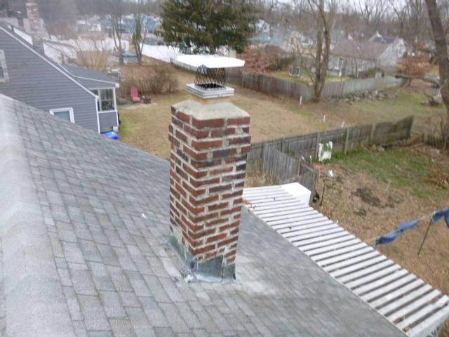 In East Hartford CT We found acidic condensation damage and deteriorated joints between flue tiles in the oversized chimney. We installed a properly sized stainless steel liner.