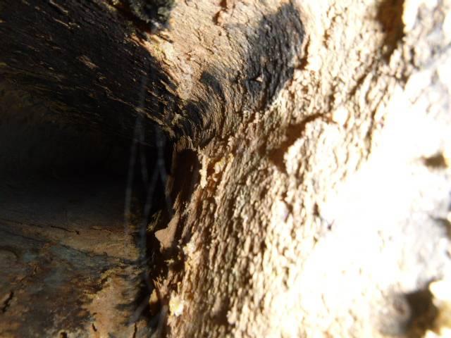 In Wethersfield CT We found a water ravaged flue tile system that was venting a gas furnace and water heater.  We installed a gas tight properly sized chimney liner for heating system to safely exhaust hot flue gasses from home. 