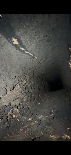 We found condensation damage deteriorating the interior flue liner, restricting draft and risking carbon monoxide intrusion. We installed a UL-listed 316L stainless steel liner system to restore safe, proper venting.