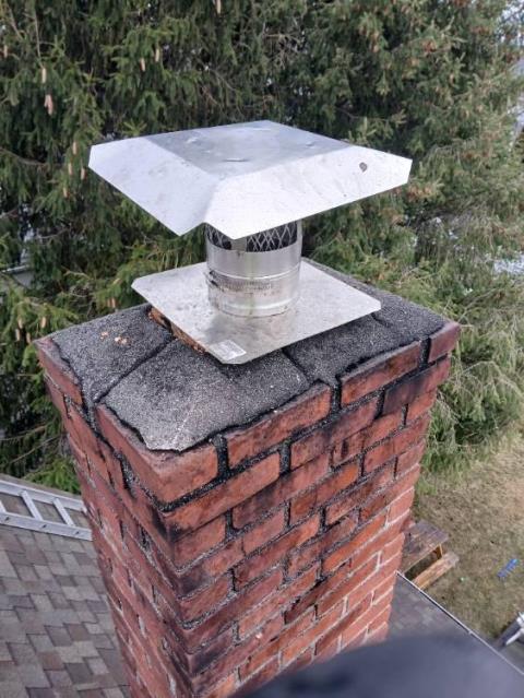 We installed a stainless steel liner Norwalk Ct to restore safe venting and contain acidic exhaust. We replaced unstable flue tile. Reccomend future masonry repair but the chimney venting is taken care of.