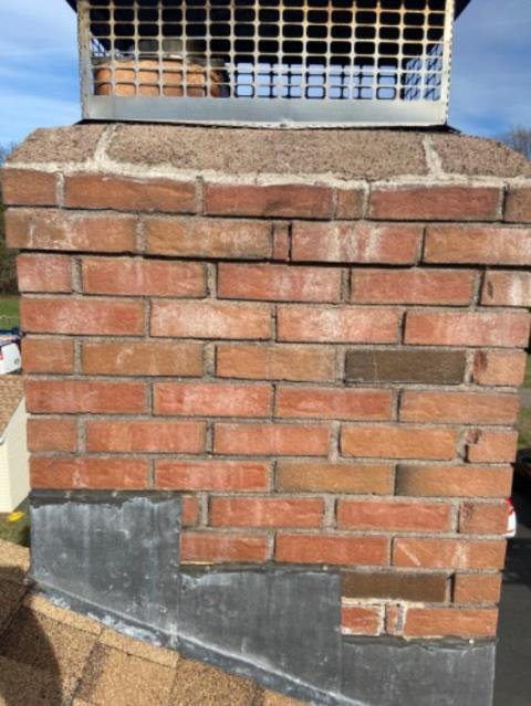 We installed a properly sized stainless steel chimney liner to restore safe exhaust venting and protect the chimney structure. We repointed damaged mortar joints and repaired chimney deterioration caused by acidic moisture exposure.