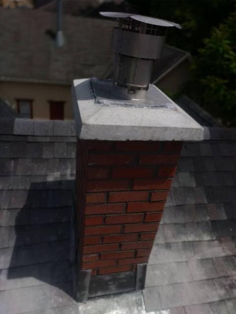 Years of water exposure and freeze-thaw cycles have severely damaged the chimney’s exterior structure. A full rebuild from the roof up restored integrity and will prevent future leaks.