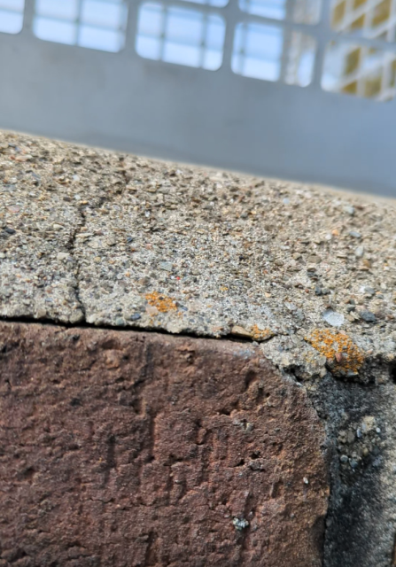 Performed some minor preventative maintenance repair.  We repointed some mortar joints and crown sealed the crown in West Hartford Ct to prevent water intrusion and protect the masonry structure.