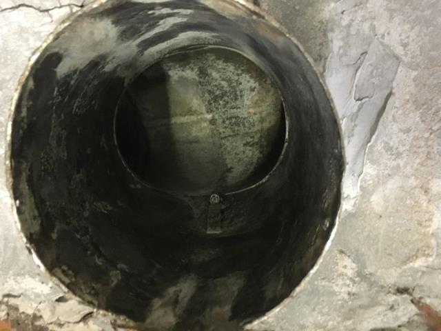 In East Hartford CT, We removed the damaged single-ply liner and installed a properly sized stainless steel two-ply smoothwall liner system. This new installation restored safe venting, protected the chimney structure, and ensured proper exhaust of combustion by-products.