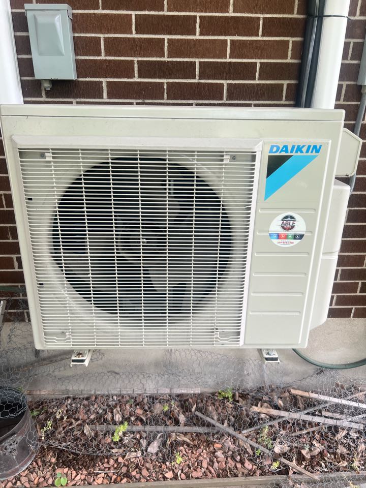 Servicing a Ductless mini split for a family in Kitchener Ontario 