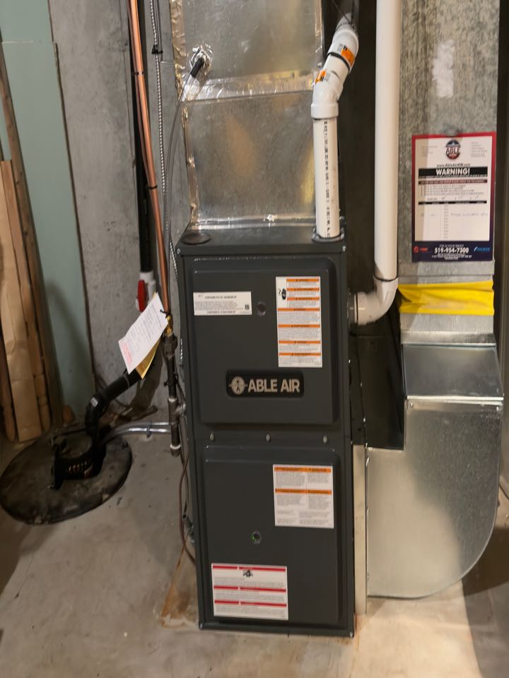 Goodman furnace installation.