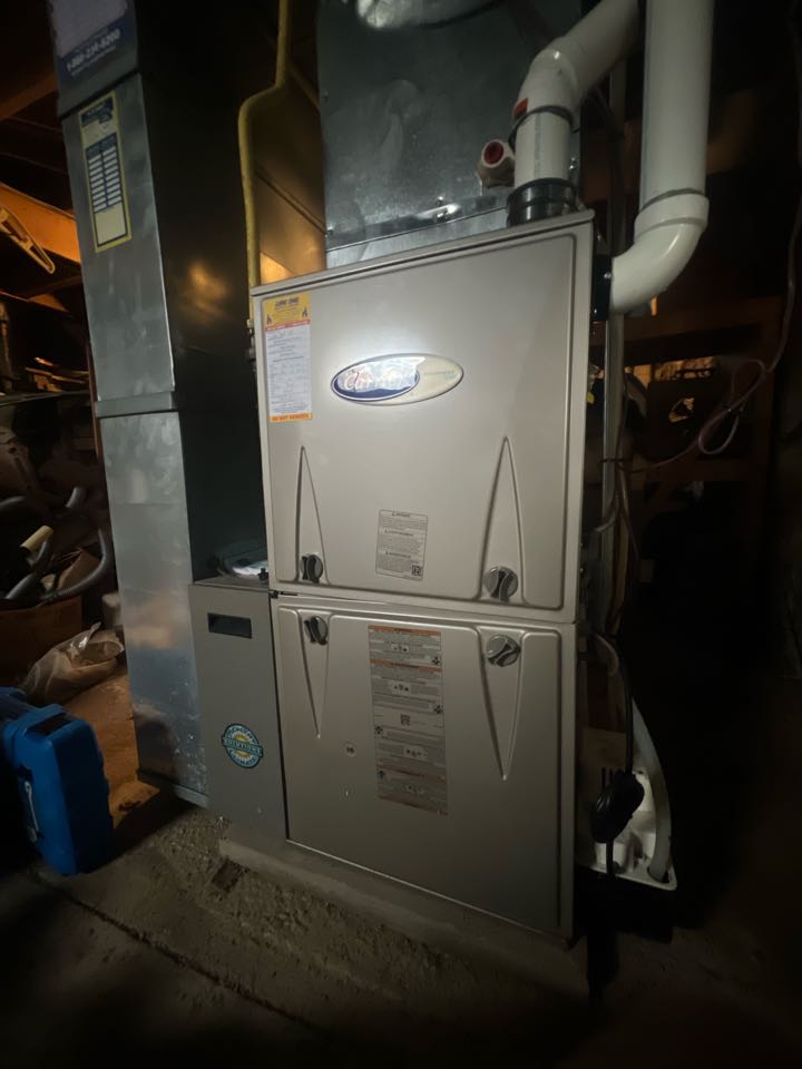 Repairing a furnace for a family in New Hamburg