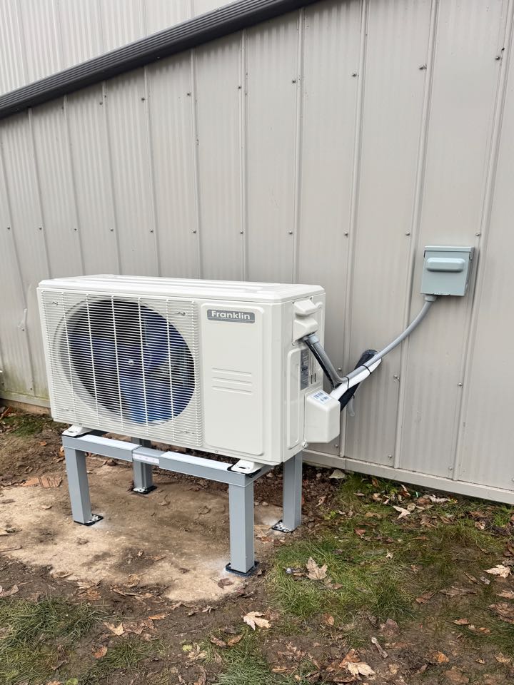 Completing a Franklin ductless unit install for a family in the Brucedale area of Guelph