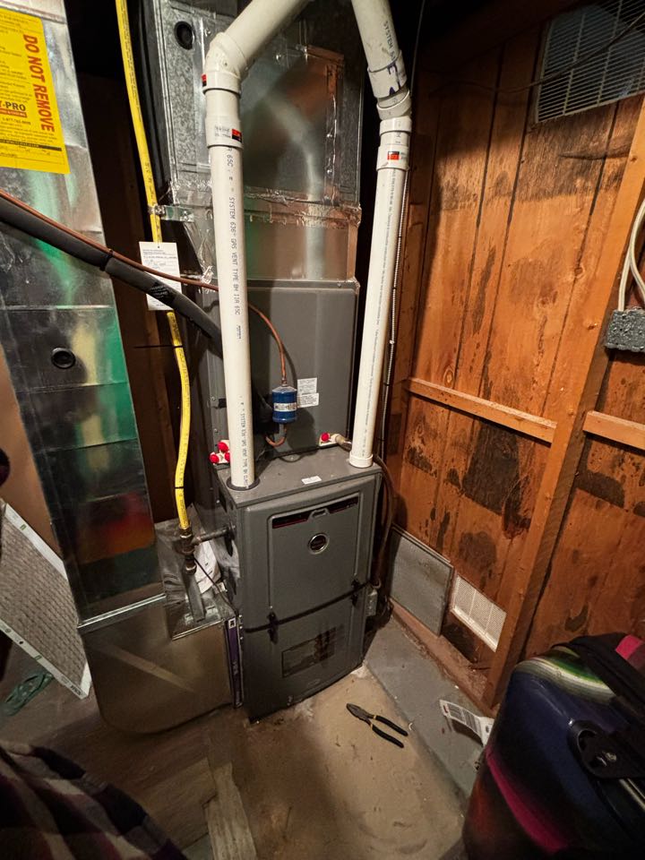 Completing a furnace service call for a customer in the Sunnydale area of Waterloo