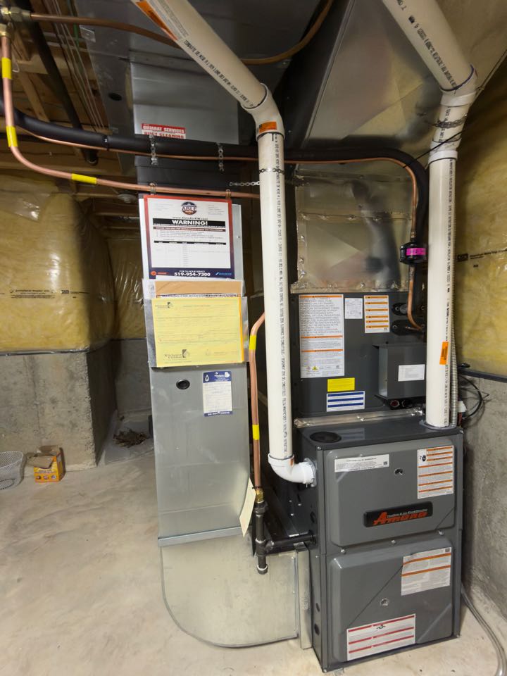 Heat Pump and furnace installation