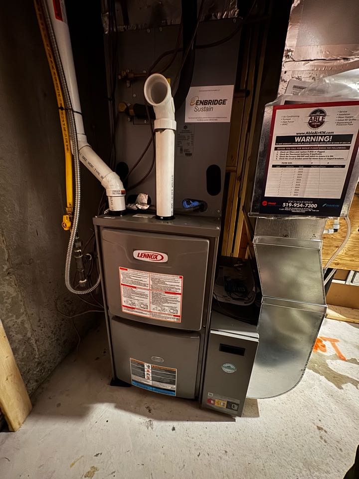 Servicing furnace for a family in Guelph 
