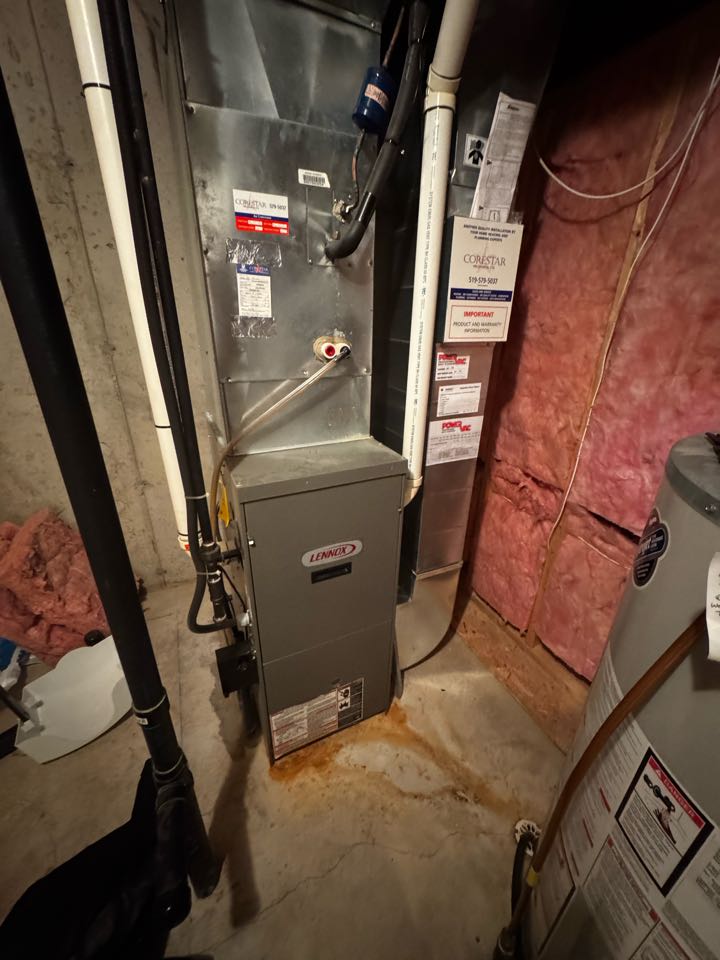 Servicing furnace for a family in Guelph