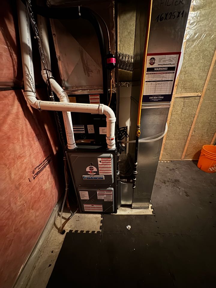 Servicing furnace for a family in Breslau 