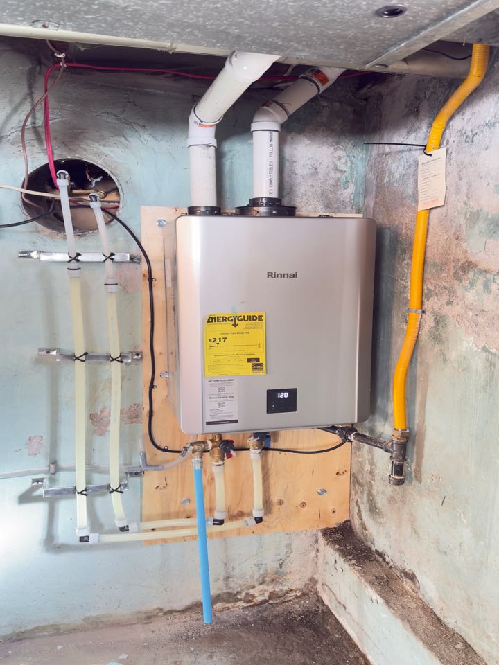 Tankless installation.