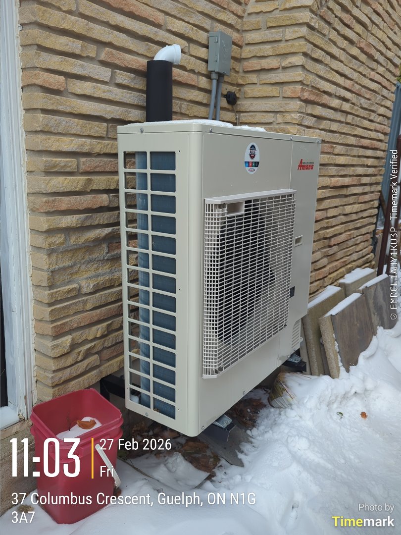 Completing an Amana furnace and heat pump tune up for a family in the Hanlon Creek area of Guelph