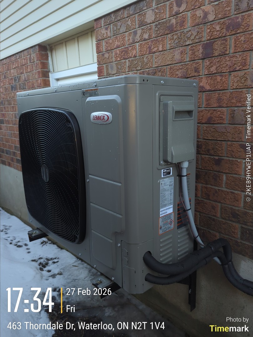 Completing a service call for a customer in the Maple Hills area of Waterloo