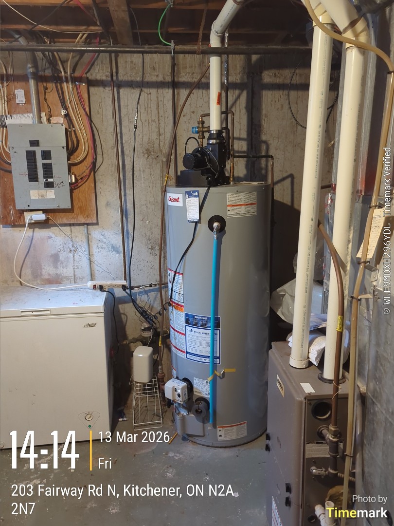 removed obstruction from water heater venting