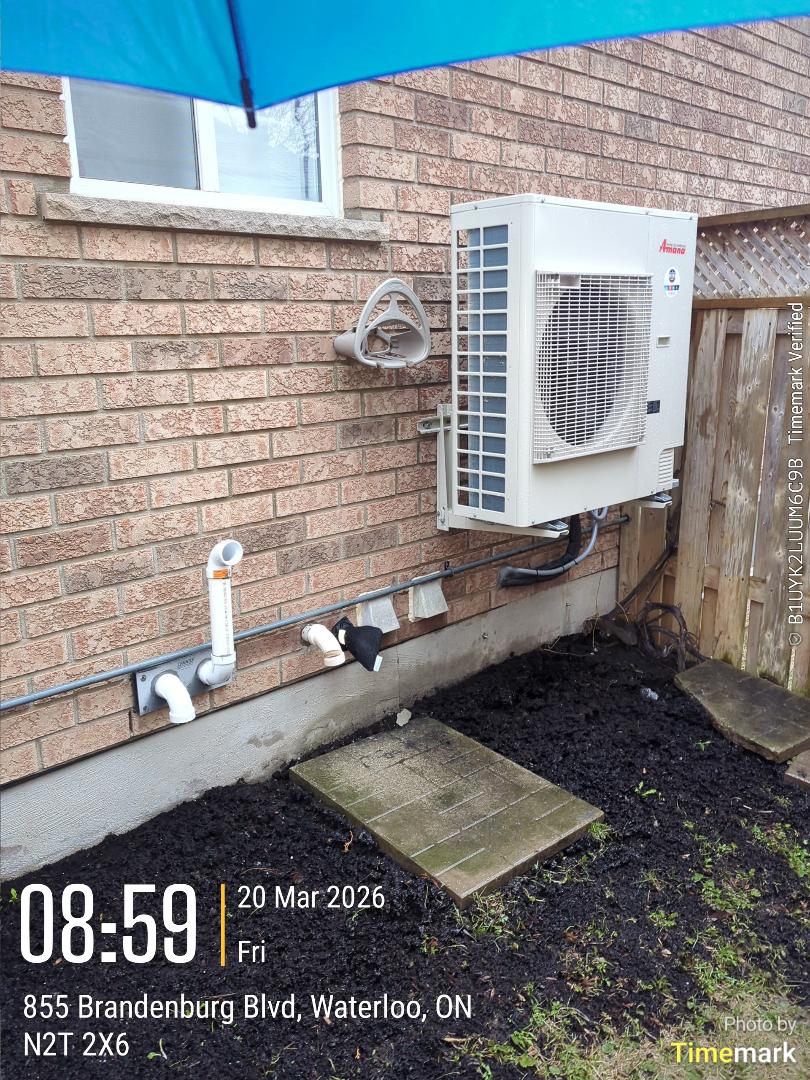 Completing an Amana furnace and heat pump tune-up for a customer in the Rummelhardt area of Waterloo 
