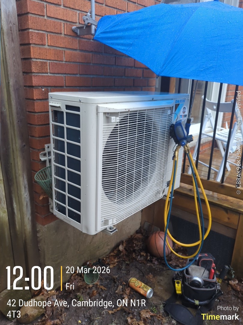 Completing a Daikin furnace and heat pump tune-up for a customer in the Christopher-Champlain area of Cambridge