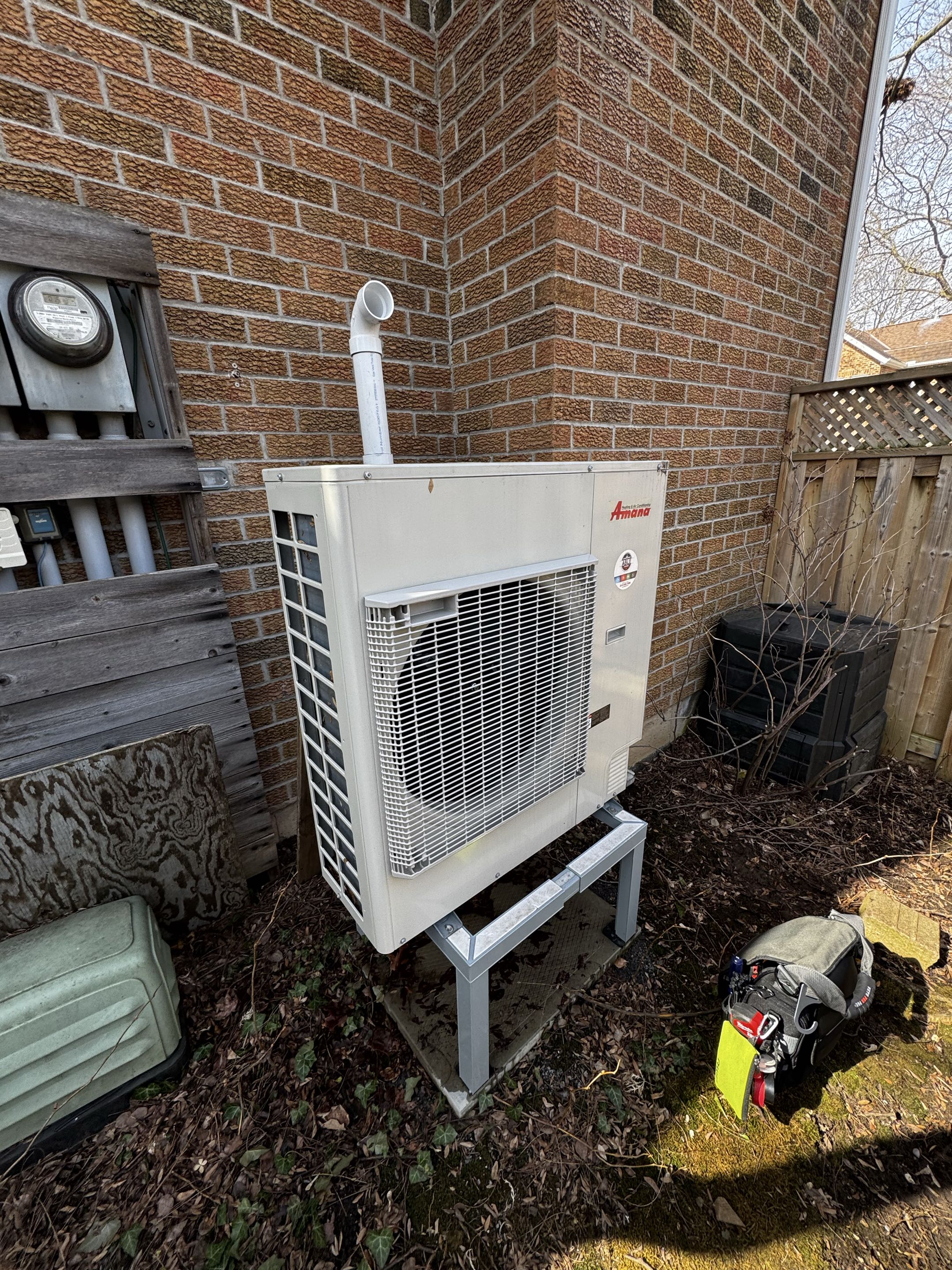 Completing an Amana Furnace and heat pump service for a customer in the Westmount area of Waterloo