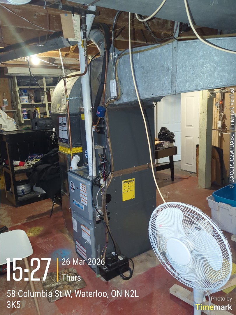 Performed a Daikin furnace and heat pump tune-up along with a blower wheel cleaning for a customer in the Beechwood area of Waterloo