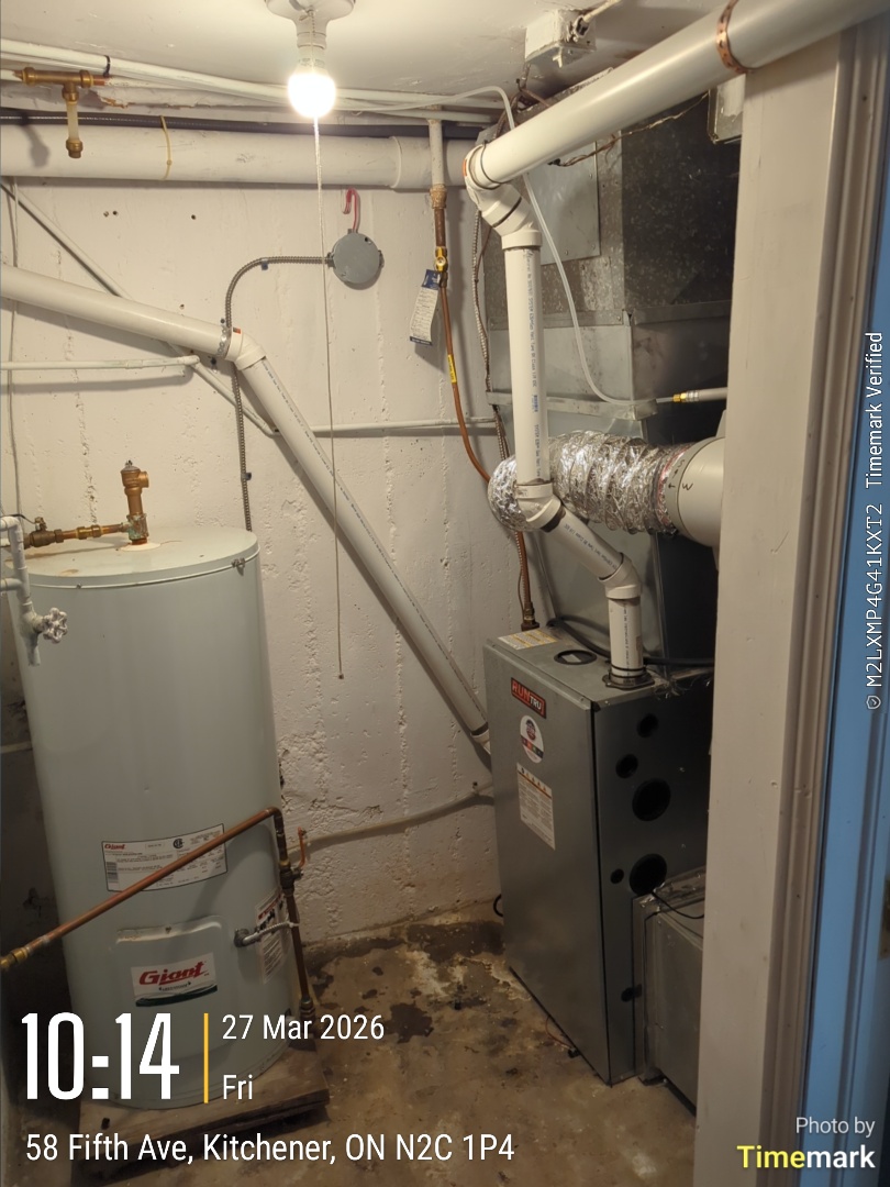 Competing a furnace repair for a customer in the Kingsdale area of Kitchener 