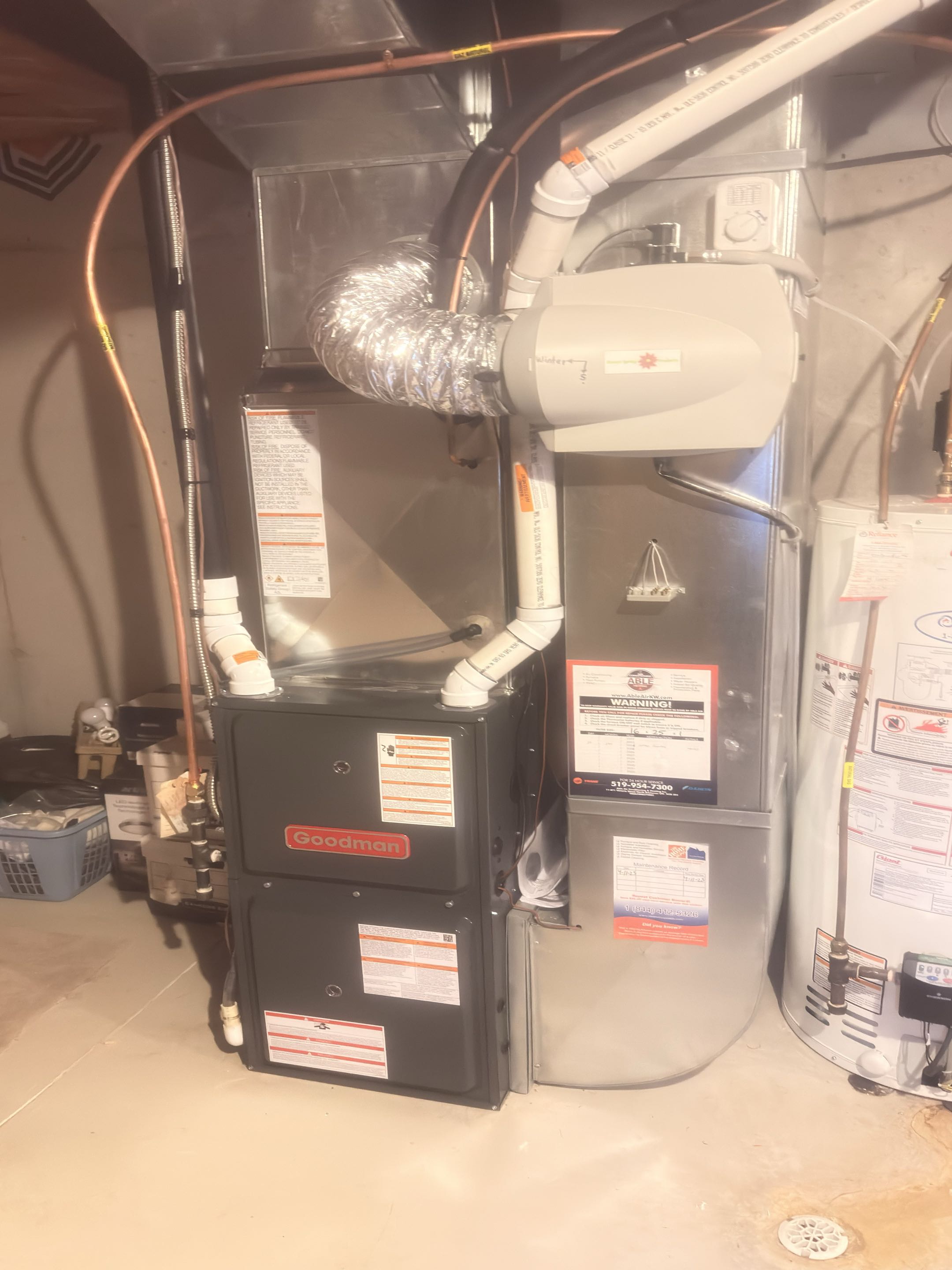 New Goodman AC installation.