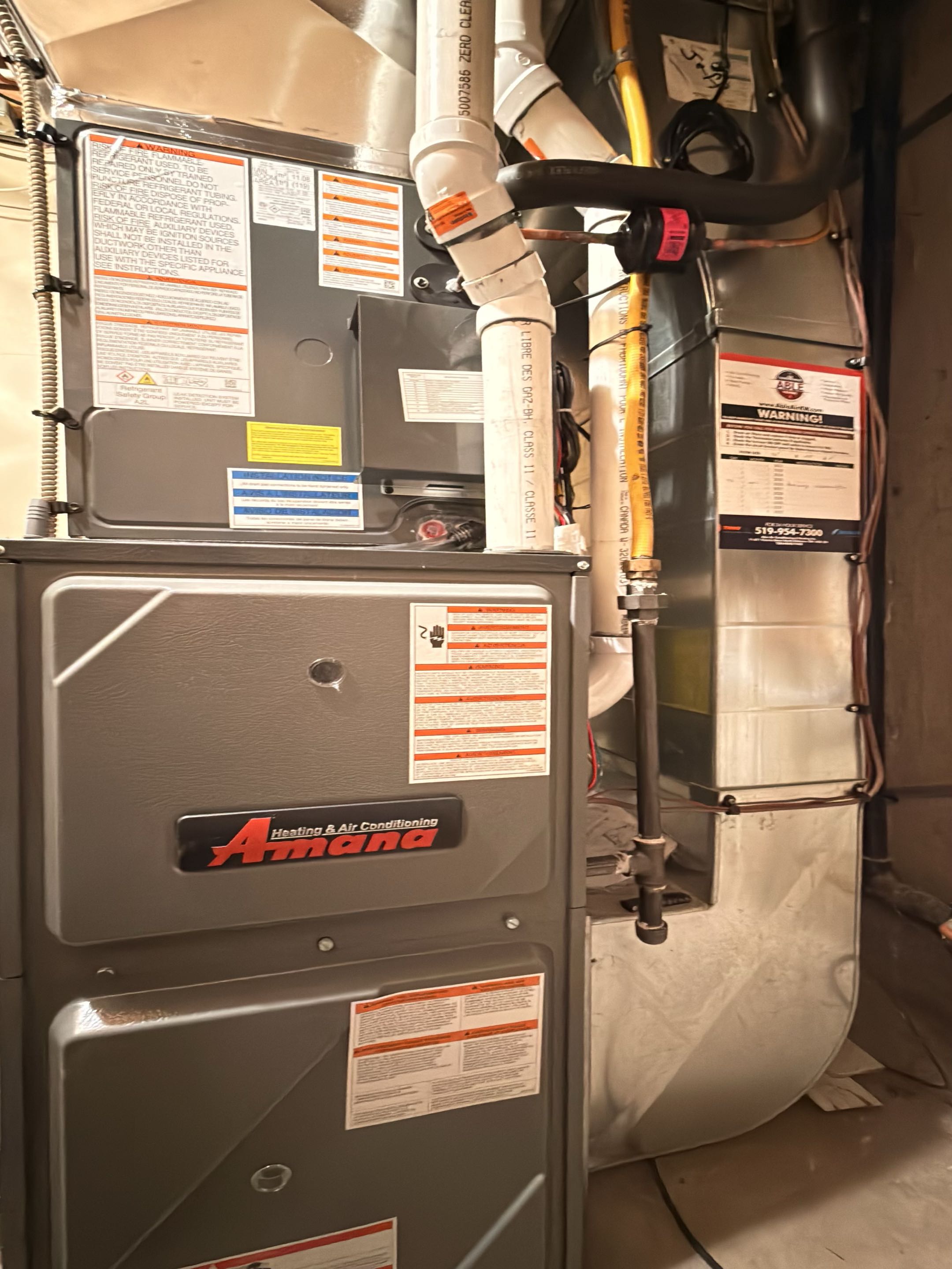 Amana Heat Pump Installation.