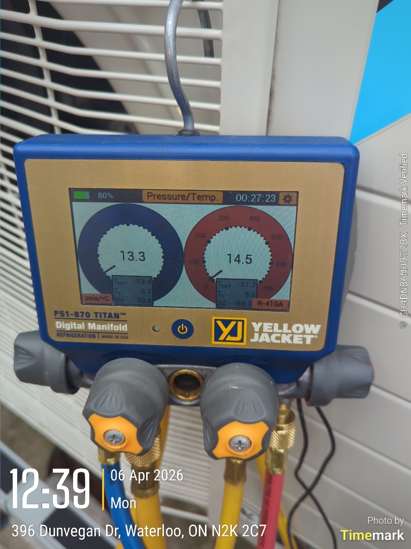 Completing a Daikin furnace and heat pump tune-up for a family in the Pioneer Park area of Kitchener 