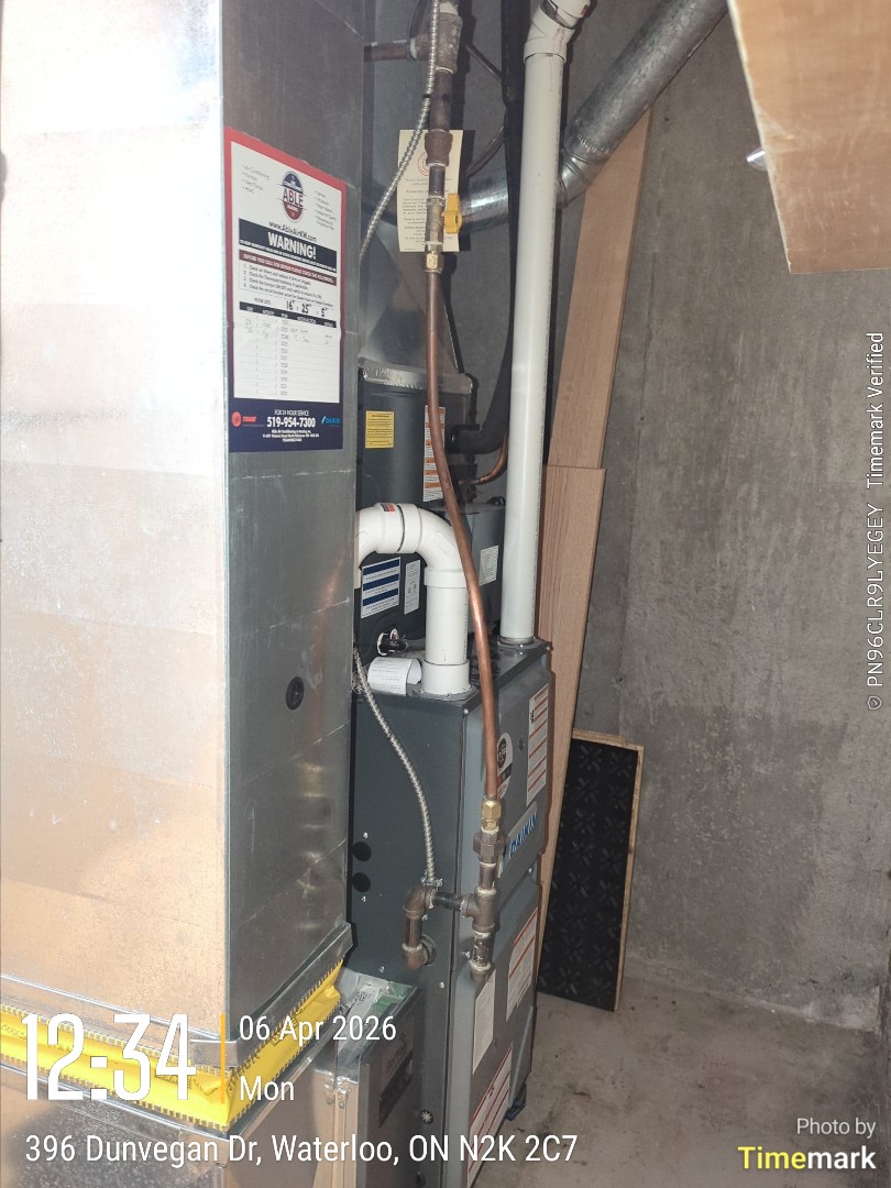 Completing a Daikin furnace and heat pump tune-up for a family in the Pioneer Park area of Kitchener 