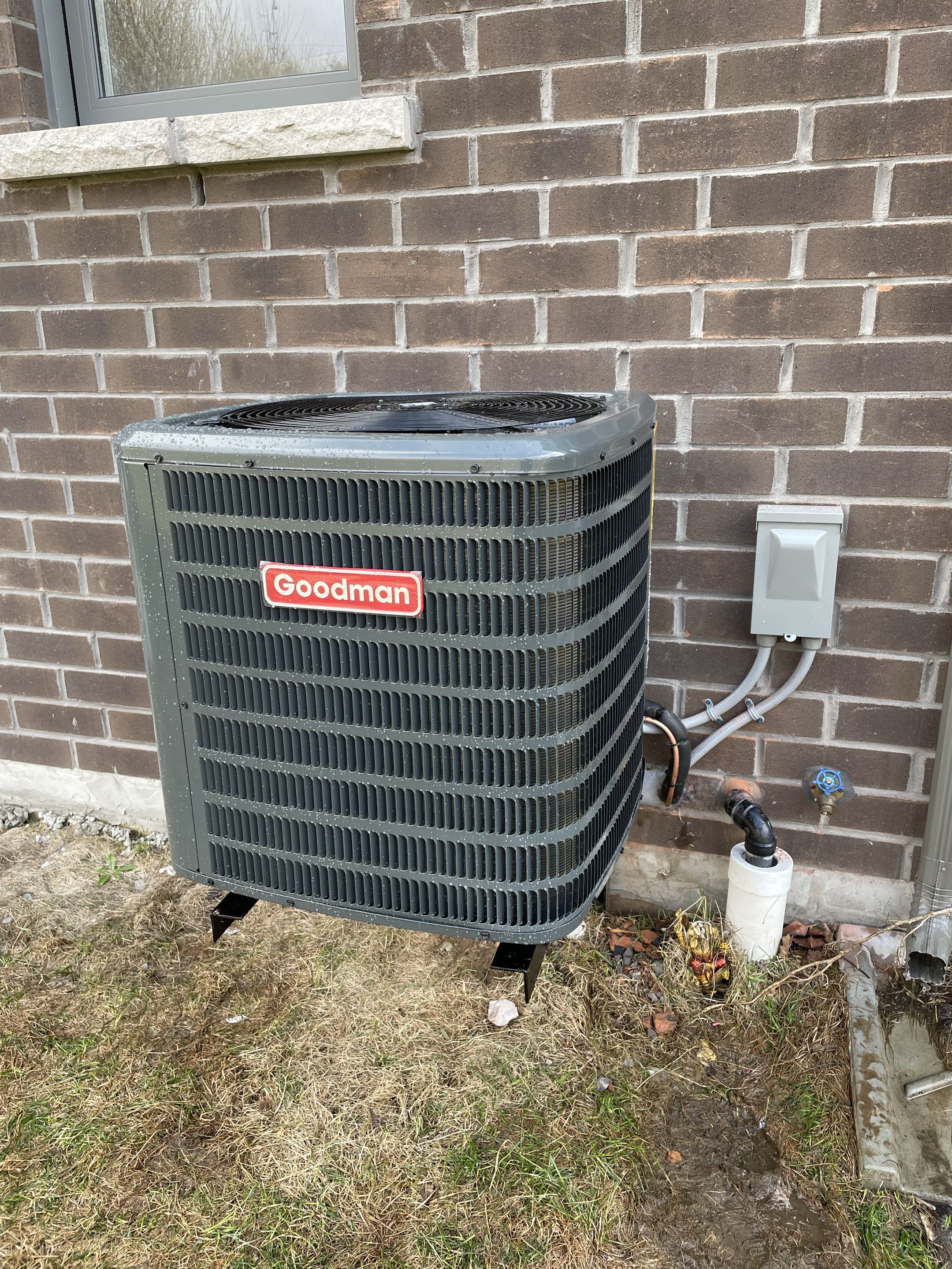 Completing a Goodman Ac install for a family in Brantford