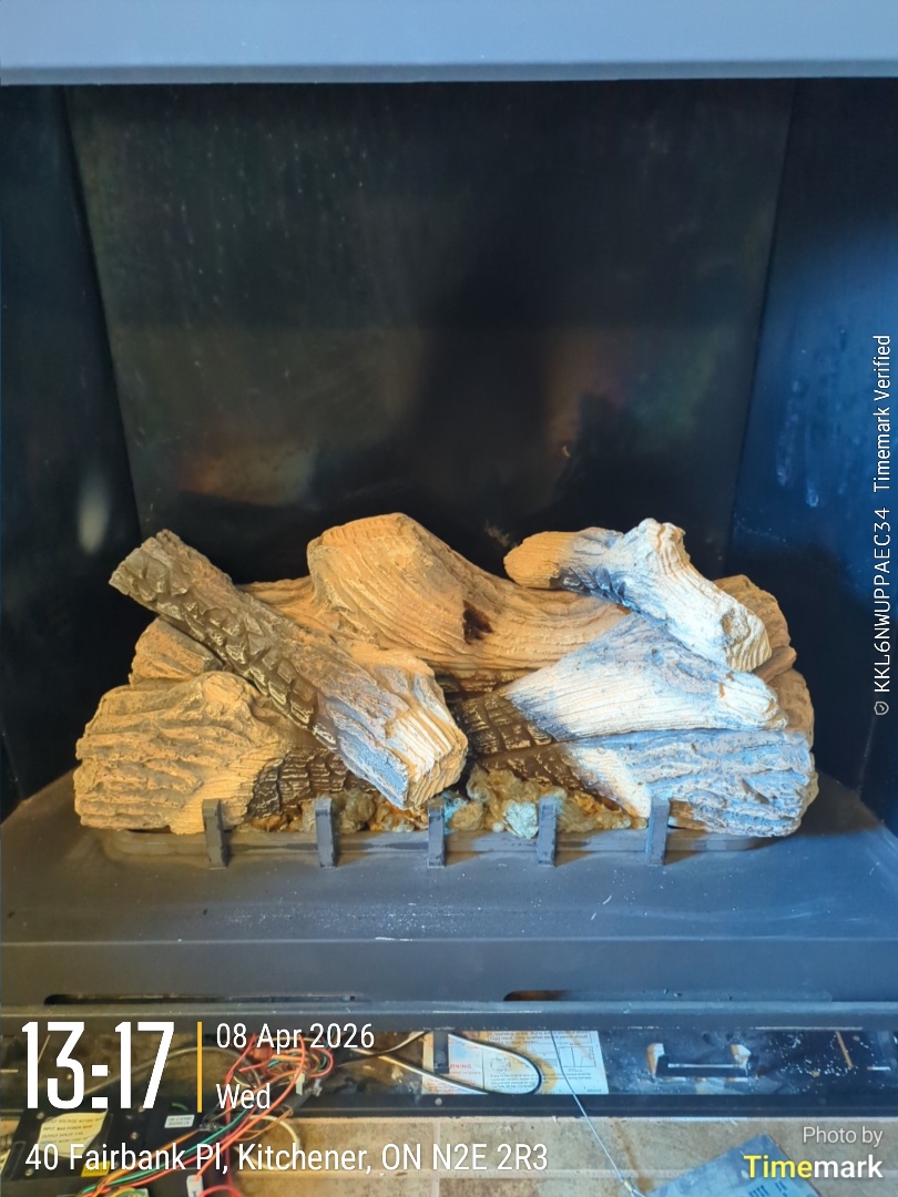 Completing a gas fireplace service call for a customer in the Country Hills West area of Kitchener