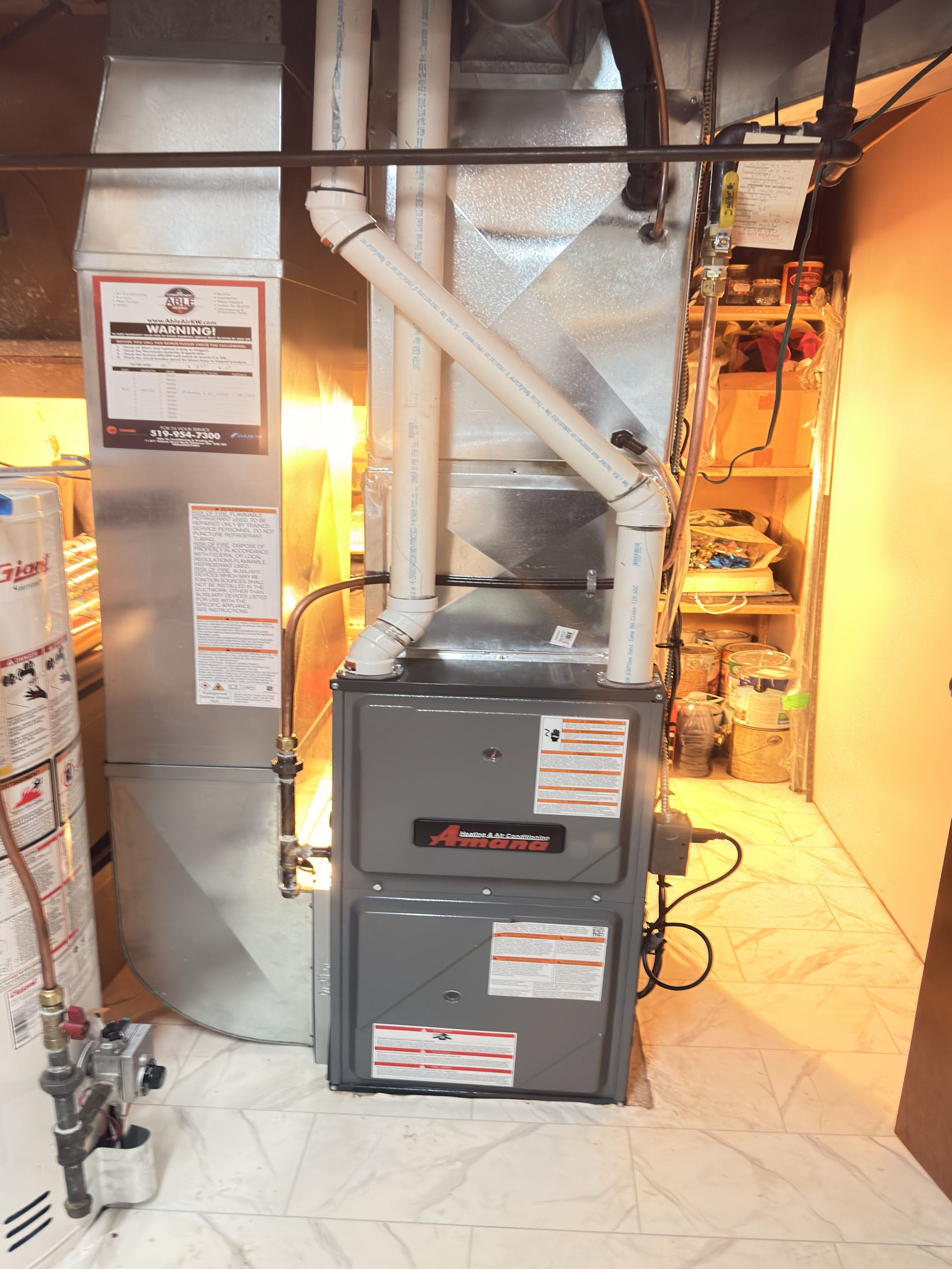 Completing a Goodman furnace and AC installation for a family in the Soper Park area of Cambridge