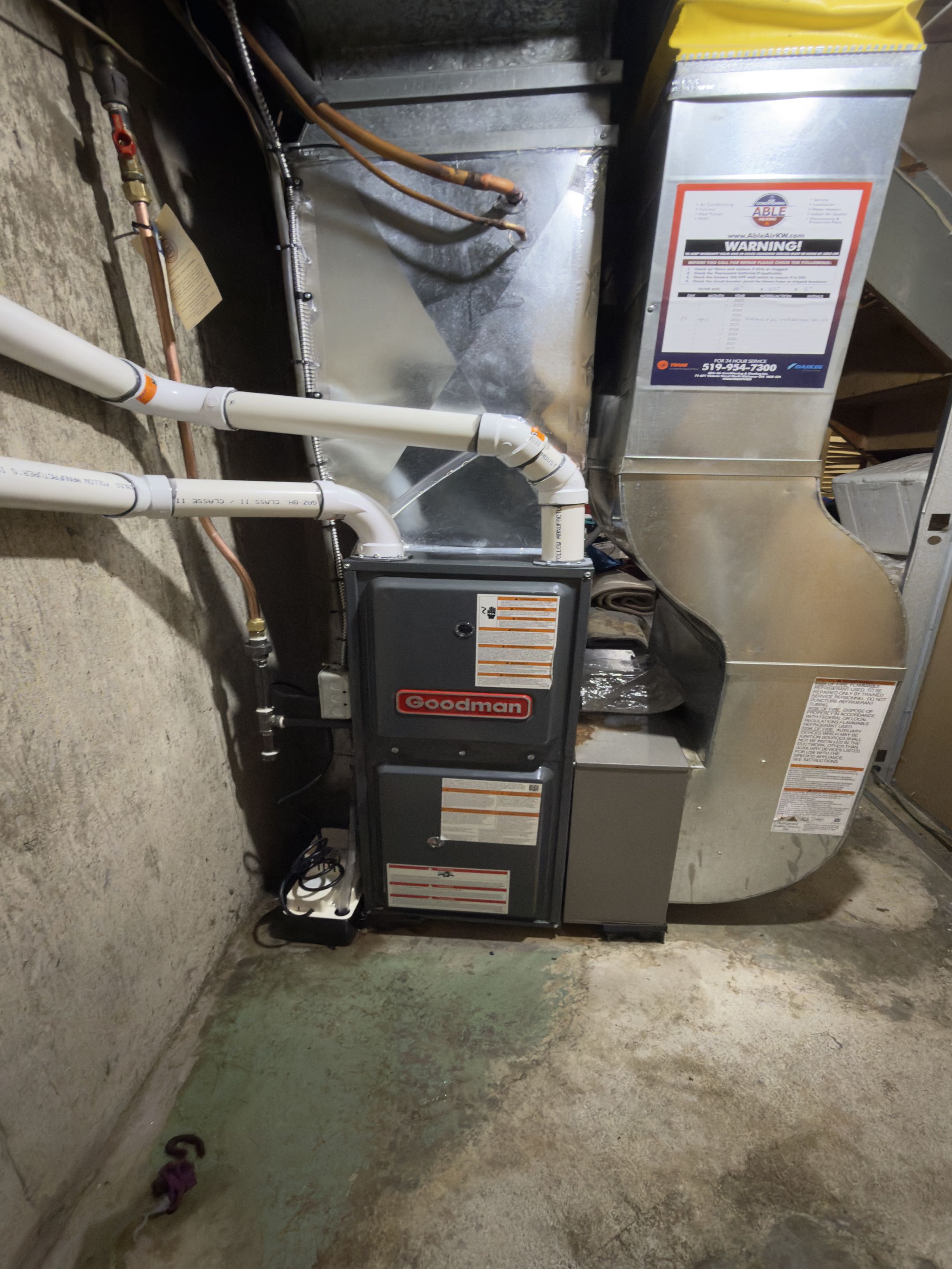 New furnace and AC installation.