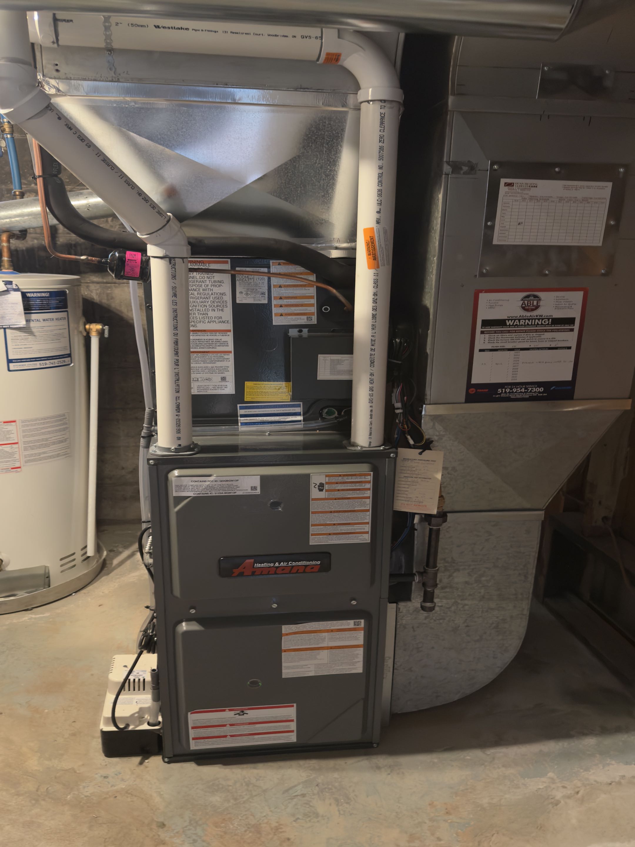 New Amana Heat Pump Installatiin