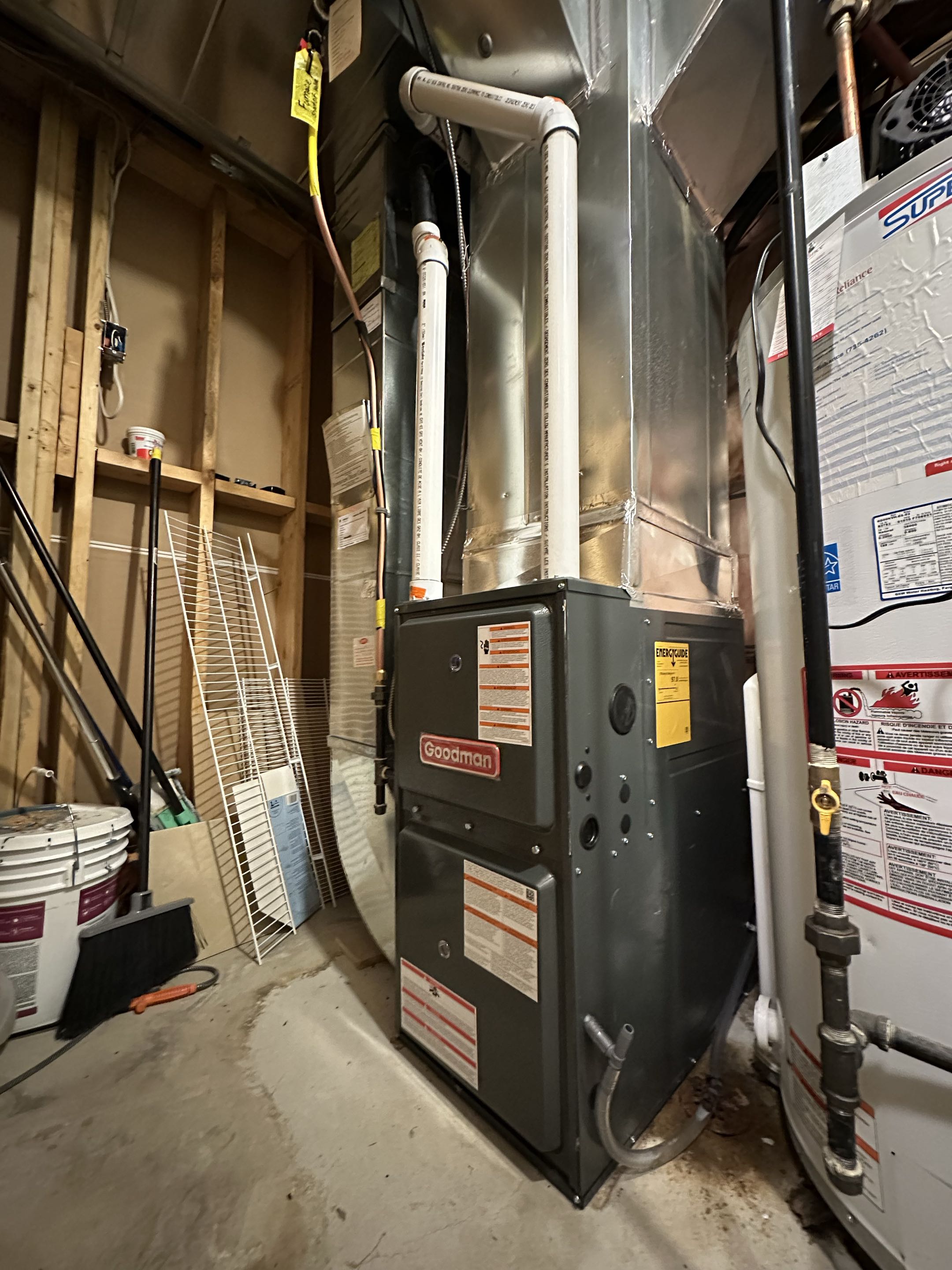 New furnace installation.